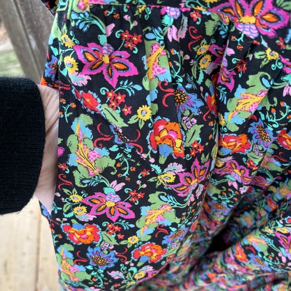 Boden Cotton Black Floral Tiered Maxi Shirt Dress Sz 8R - Picture 7 of 15